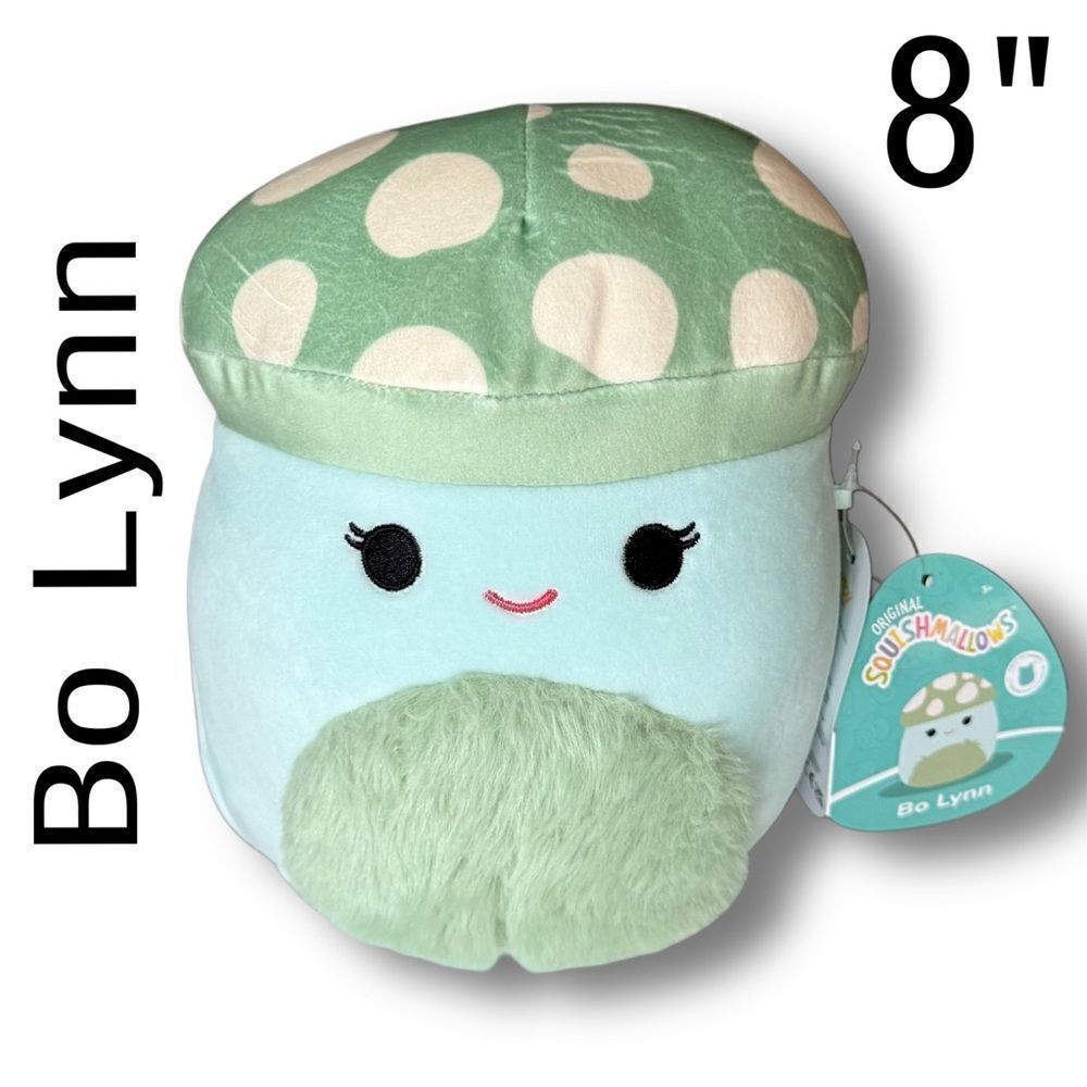 Bo Lynn the Mushroom Squishmallow Plushie 8” New with Tags Collectible KellyToy